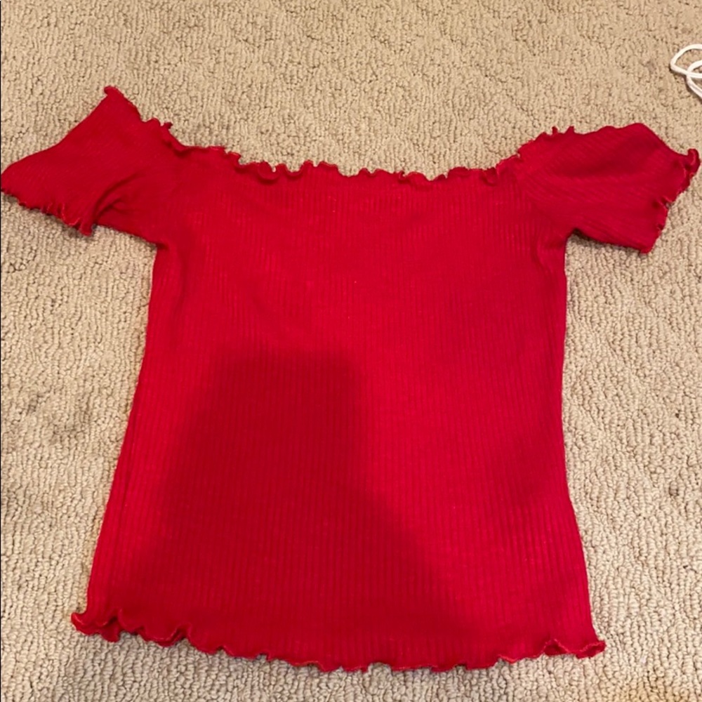 Off the shoulder crop top